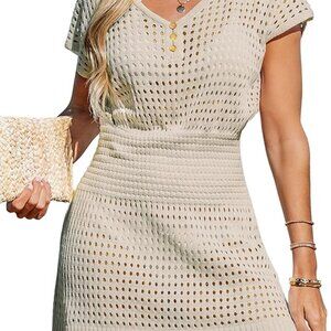 CUPSHE Women Crochet Swim Cover Up | Size S
